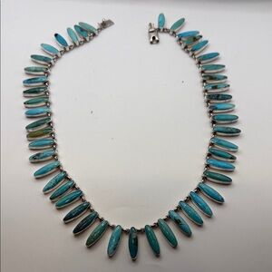 Turquoise Marquise silver  Necklace - Women Jewelry